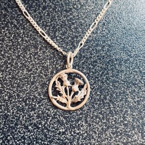 Scottish thistle pendant or earrings.